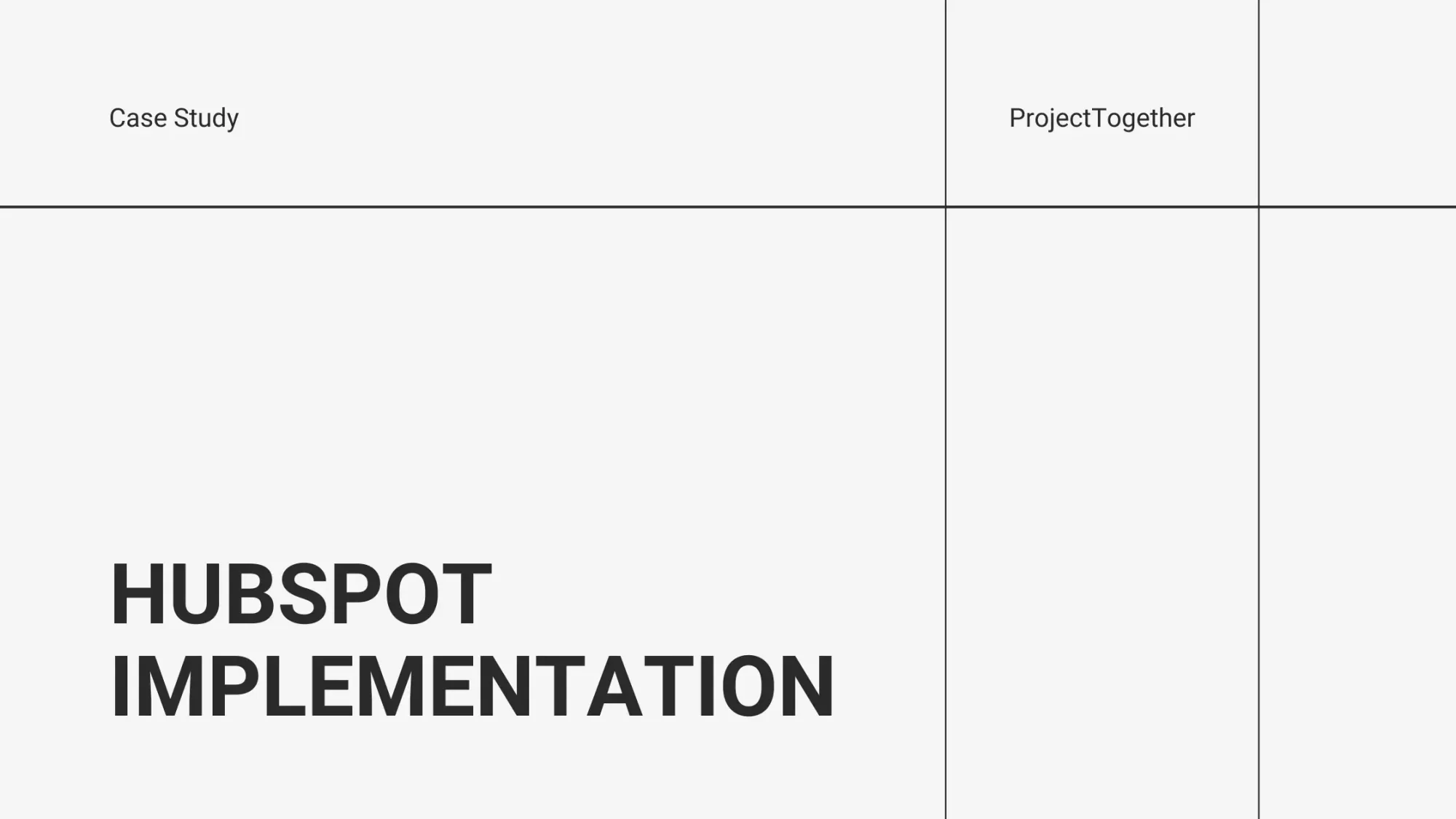 HubSpot Implementation at ProjectTogether